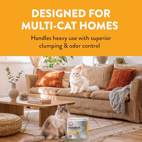 ARM & HAMMER HardBall Lightweight 5-in-1 Clumping Cat Litter, 24/7 Odor Control, Long-Lasting Non-Clay & 99.9% Dust-Free Multi-Cat Formula, Garden Bloom Scent, 8.5 Lbs - size: 8.5 LBs