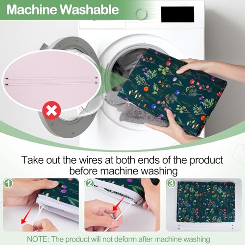 Unicorn Catcher Washable Guinea Pig Tunnel with Curtains for Small Animals | Cozy Small Pet Hideout Featuring Curtains For Privacy Ideal For Hamsters, Chinchillas And Bunnies To Rest And Play - color: Green Flowers