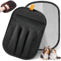Pet Hair Removal Glove Cat & Dog, Electrostatic Reusable Hair Remover Tool | Upgraded washable 5-Finger pet hair remover works for laundry, couch, carpet & car seat, removes dog and cat fur easily - color: Black