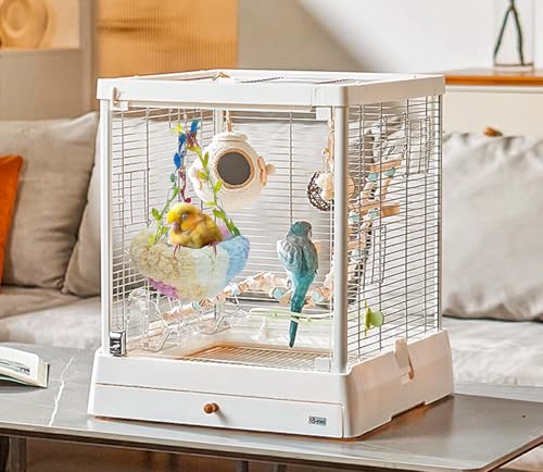 Hanging Bird Hammock for Cage Warm Plush Hanging Bird Bed Bird Snuggle Hut Parrot Hanging Sleeping Bird House for Parakeet, Conure, Budgie, Cockatiel, Lovebird, Finch, Hamster-Pink - color: Pink