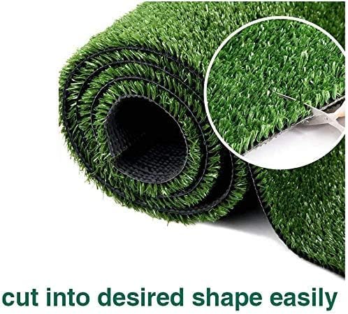 Petgrow Synthetic Artificial Grass Turf 5FTX8FT for Indoor Outdoor Dog Synthetic Grass Mat, Party Wedding Christmas Balcony Garden Astro Turf Rug,Drainage Holes Faux Fake Grass Rug Carpet for Pets - size: 5 x 8 Feet