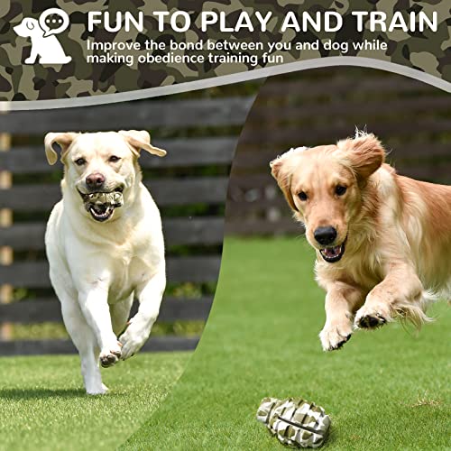 Dog Toys for Aggressive Chewers Large Breed, Fun to Chew (Camo) | German Shepherd, Indestructible Interactive Treat Dog Toys for Large Medium Breeds, Food Grade&Tough Rubber, Chase and Fetch - color: Camouflage color