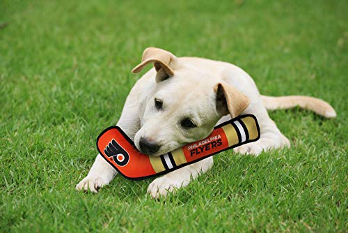Pets First NHL Philadelphia Flyers Stick Toy for Dogs & Cats. Play Hockey with Your Pet with This Licensed Dog Tough Toy Reward! - color: Philadelphia Flyers, style: NHL Dog Tug Toy
