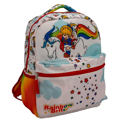AI ACCESSORY INNOVATIONS Rainbow Brite Backpack for Girls, 16 x 12 x 5 inch School Bag with Laptop Pocket - color: Rainbow Brite