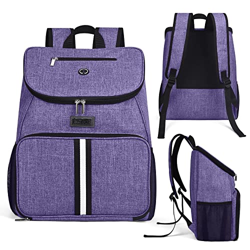 BAGLHER丨Dog Travel Bag, Airline Approved Pet Supplies Backpack, Dog Travel Backpack Accessories Set with 2 Silicone Collapsible Bowls and 2 Food Baskets. Purple - color: Purple-A