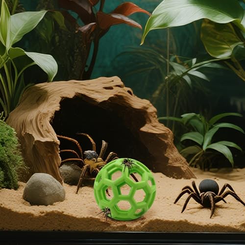 Slim Snake Climbing Ball, Snake Enrichment Snakes Balls with Hooks (Green) | Reptile Climbing Accessories, Feeding Ball, Must Not Deform, Jungle Gym Ball for Small Ball Python Playground Climbing Toys - color: Green