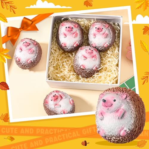Gemscream 5 Pcs Hedgehog Stress Balls for Adults Funny Stress Reliever Squeezable Mini Hedgehog Foam Balls Funny Employee Appreciation Gifts