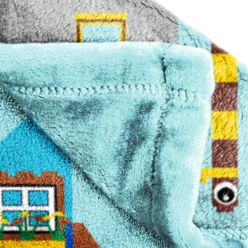Jay Franco Kids Plush Throw Blanket – Soft & Cozy Fleece Throw for Bedroom & Couch Décor, Official Licensed Product, Blue - LEGO®, 60x90 - Large Blanket - color: Blue - Lego, size: 60x90 - Large Blanket