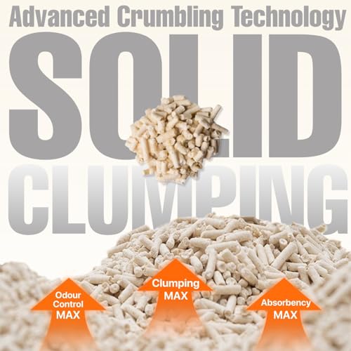Michu Tofu Cat Litter Gen3 – 100% Natural & Biodegradable Clumping Formula, Fast-Clumping, Odor-Control, Flushable, Low-Tracking, Dust-Free – Value Box, 2 Boxes=22 lb, Peach - size: 2 Boxes=22 Lb