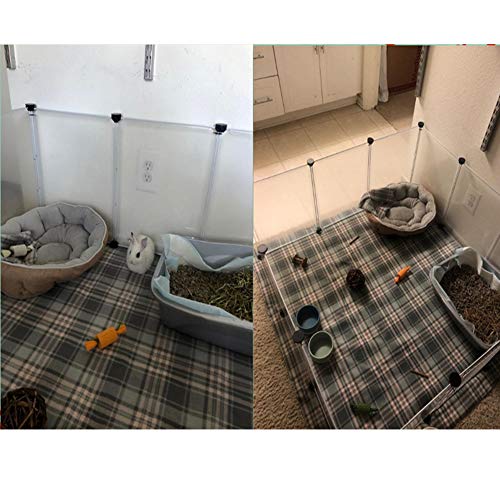 Pet Playpen for Puppy - Plastic Yard Fence Tent for Small Animals,Rabbits Puppy Kennel Cage,Portable Large Space with Transparent White 12 Panels