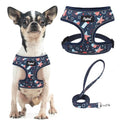 PUPTECK Soft Mesh Dog Harness and Leash Set Pet Puppy Cat Comfort Padded Vest No Pull Harnesses, Independence Dark Blue, S - color: Dark Blue, size: S (NECK: 12", CHEST: 14"-18")
