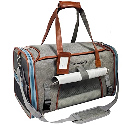 Mr. Peanut's Big Apple XL Double Expandable Pet Carrier (Platinum Gray)
