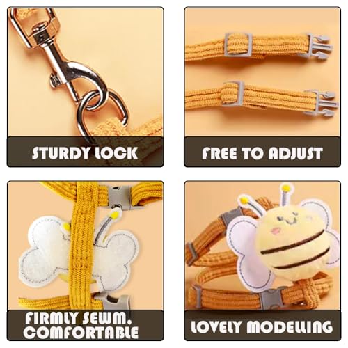 Cat Harness and Leash Set, Cat Harness Escape Proof, Rabbit Harness and Leash Set, Costumes for Cats and Bunny (A, Small) - color: A, size: Small