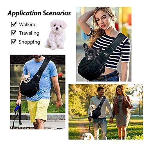 NATUYA Pet Dog Sling Carrier - Waterproof and Windproof Puppy Carrier Bag, Adjustable Strap Hand-Free Dog Sling for Outdoor Activity or Subway