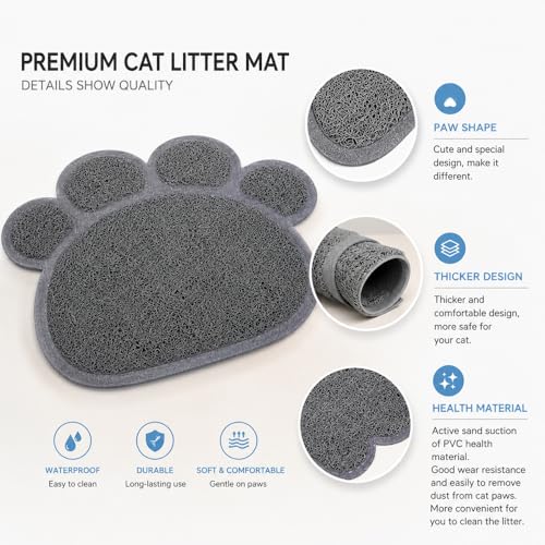 Kitten Litter Box Starter Kit with Mat, All-in-One Starter Kit for Kittens & Small Cats, Anti-Tracking Litter Mat, Easy Clean, Includes Scoop & Toys, Compact Size (PinkScoop Set) - color: PinkScoop Set