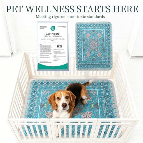 Homimp Washable Pee Pads for Dogs, Extra Large Reusable Puppy Pads Waterproof, Absorbent and Leakproof Dog Pee Pads, Non Slip Puppy Training Pads, Pet Mat for Floor,Crate,Couch,Whelping, Blue,72"x72" - size: 72"x72"(Pack of 1)
