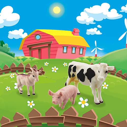 8 Pcs Big Animal Figurines Toys, Farm Realistic Plastic Animals Playset, Educational Preschool Learning Toy Playset for Kids Toddlers - size: 8 Pcs Big Figurines