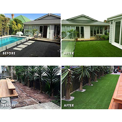 Petgrow Synthetic Artificial Grass Turf 7FTX15FT,Indoor Outdoor Custom Size | Dog Astro Turf Rug for Party Wedding Christmas Balcony Garden ,Drainage Holes Faux Fake Grass Rug Carpet for Pets - size: 7' x 15' (Rectangular)