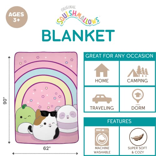 Franco Squishmallows Bedding Super Soft Plush Throw Blanket, 62 in x 90 in, Twin - color: Squishmallow, size: 62 in x 90 in
