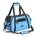 JESPET Soft-Sided Kennel Pet Carrier for Small Dogs, Cats, Puppy, Airline Approved Cat Carriers Dog Carrier Collapsible, Travel Handbag & Car Seat - color: Turquoise Blue, size: 17.0"L x 9.0"W x 11.5"H