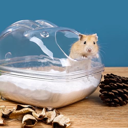 Hamster Sand Bath Container Large Hamster Toilet with Scoop Set,Small Animal Bath House,Suitable for Chinchilla Syrian Gerbil