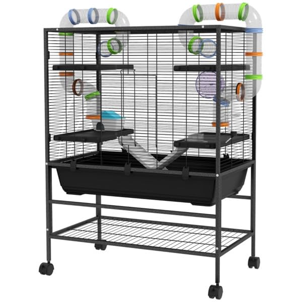 Hamster Cage with Detachable Playpen, Small Animal Habitat for Dwarf Hamsters and Hamster Cages Mice, Multi-Level Wire Extra Large Hamster cage Enclosure with hanster cage Hideouts