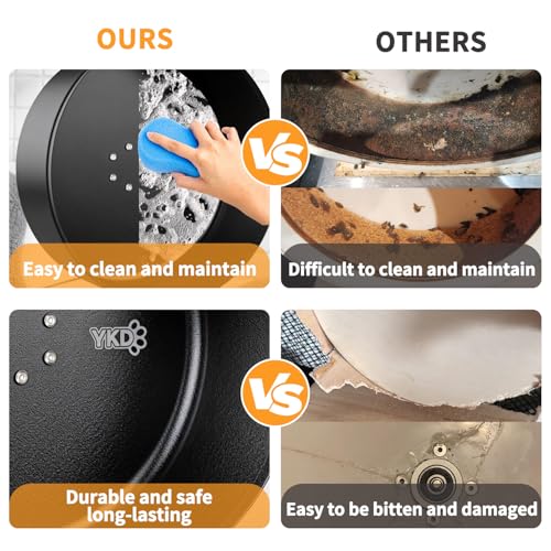 15" Aluminum Alloy Silent Chinchilla Exercise Wheel | Noiseless Running Wheel for Chinchilla, Rat, Hedgehogs, Squirrels and Small Pets (Black) - color: Black
