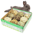 andwe Small Animals Play Balls Rolling Chew Toys & Gnawing Treats for Rabbits Guinea Pigs Chinchilla Bunny Degus - Pet Cage Entertainment Accessories (Pack of 9) - size: Pack of 9