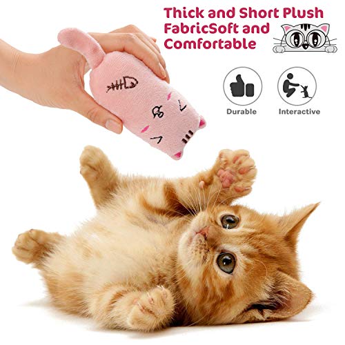 Legendog 5Pcs Catnip Toy, Cat Chew Toy Bite Resistant Catnip Toys for Cats,Catnip Filled Cartoon Mice Cat Teething Chew Toy (Multicolor1) - color: Multicolor1