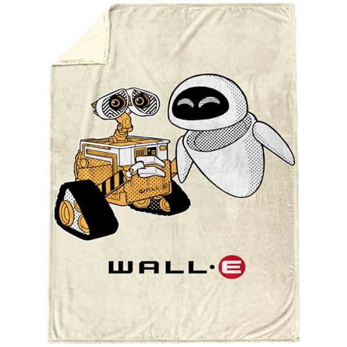 Jay Franco Kids Plush Throw Blanket – Soft & Cozy Fleece Throw for Bedroom & Couch Décor, Official Licensed Product, Beige - Wall-E, 60x90 - Large Blanket - color: Beige - Wall-e, size: 60x90 - Large Blanket