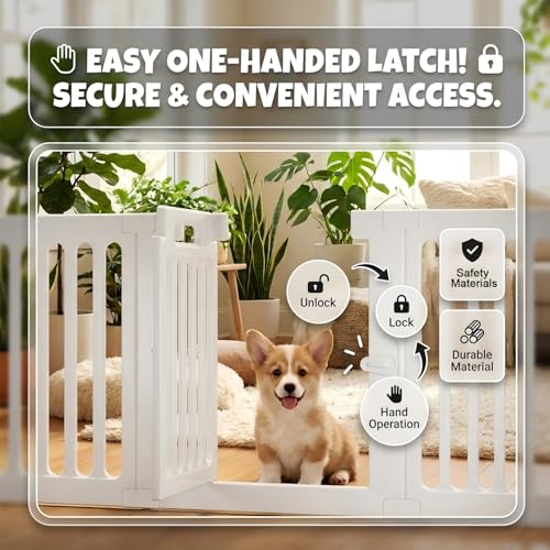 Dog Playpen with Door, Portable Large Puppy Playpen for Indoor & Outdoor Use, Tool-Free Assembly Modern Pet Play Pen for Dogs, Cats & Rabbit Cage - color: 10 Panels 2 Door, style: 10 Panels 2 Door