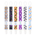 babygoal Halloween Pacifier Clips, 6 Pack Binky Paci Holder Leashes Fits for Most Baby Pacifiers and Binkies - color: bat,spider,skull
