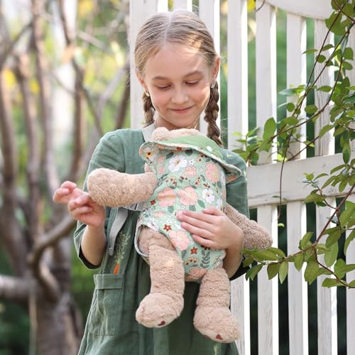GAGAKU Toy Baby Doll Carrier for Toddlers 3+ Years Old, Reborn Baby Doll Accessories Pretend & Role Play Carriers for Kids - Green Camellia - color: 2_green Camellia