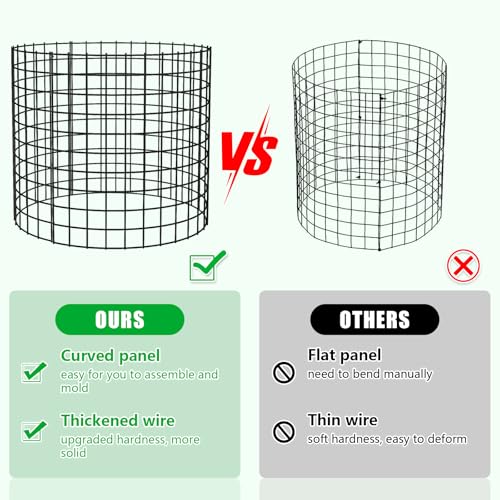 10 Pack Plant Protectors from Animals, 13x12 Plant Cages for Outdoor Plants | Wire Plant Protector, Thick Metal, Non-deformable, Free-Cut, Cap-less Design, Plant Protection Cage to Keep Animals Out - size: 10 PACK-13x12inch