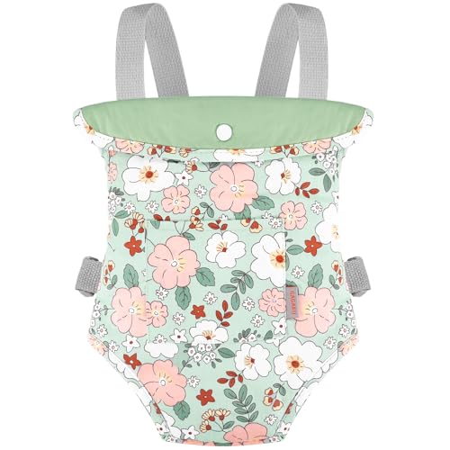 GAGAKU Toy Baby Doll Carrier for Toddlers 3+ Years Old, Reborn Baby Doll Accessories Pretend & Role Play Carriers for Kids - Green Camellia - color: 2_green Camellia