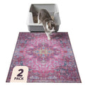Lovewag Cat Litter Mat, Litter Box Mat, Mystic Fuchsia, 16x24, 2 Pack | Washable litter mat cover, kitty litter mat & cat mat for litter box, litter trapping mat, prevents tracking, multi-cat - color: Mystic Fuchsia, size: 16x24 inches (Pack of 2)