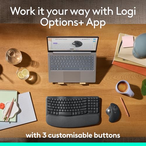 Logitech Ergo M575S Wireless Bluetooth Trackball Mouse - Black Silver Ball | Easy thumb control, precise and smooth tracking, Bluetooth and includes Logi Bolt USB receiver, PC Mac compatible - color: Black + Silver Ball