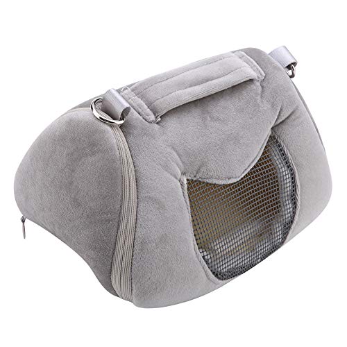 Breathable Small Pet Carrier Bag, Pet Carrying Bag for Hamster Gerbil Rat Ferret, Mesh Ventilated Travel Outdoor Bag with Shoulder Strap for Small Animals (Grey) - color: Grey