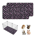 2 Pack Waterproof Guinea Pig Cage Liner, 12" x 24" Washable Reusable Guinea Pig Liner, Super Absorbent Leak-Proof Pet Pee Pad Mats for Guinea Pigs Rabbit Chinchilla Bunny Hamster - size: 12*24 inch 2pack