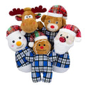 Christmas Dog Toys 5 Pack Blue Plush Squeaky Set with Santa Snowman Reindeer Bear Gingerbread Man for Small Large Medium Dogs for Gentle Play Easy Clean Not for Aggressive Chewers - style: Christmas 5 PACK