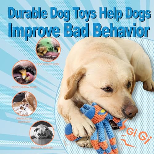LEGEND SANDY Squeaky Dog Toys- Plush Dog Toys with Soft Fabric for Small, Medium, and Large Dogs Daily Companionship, Training Reward Gift | Puppy Chew Toys for Teething, Daily Companionship, Training Reward Gift - color: Blue Spider