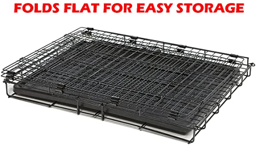Large Durable Metal Travel or Veterinary Easy Collapsable Parrot Bird Carrier Beaks Proof Carrier Cage Easy Clean Pull Out Tray Stainless Steel Feeder Bowls Natural Wooden Perch - color: Black