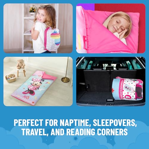 Jay Franco Disney Minnie Mouse Bowtique Slumber Sack - Cozy & Warm Kids Lightweight Slumber Bag/Sleeping Bag (Official Disney Product) - color: Pink - Minnie Mouse
