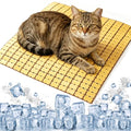 OULIGET Pet Cooling Mat, Waterproof Breathable Bamboo Cushions for Cat Dog Hamster Rabbit, Anti-Slip Easy Carry Clean, 15.5 in