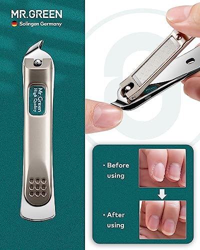 MR.GREEN Nail Clipper 4Pcs Set, Stainless Steel Manicure Pedicure Set, Medical Grade Grooming Kit with Travel Case Gift Box for Man & Woman - color: Mr-6105