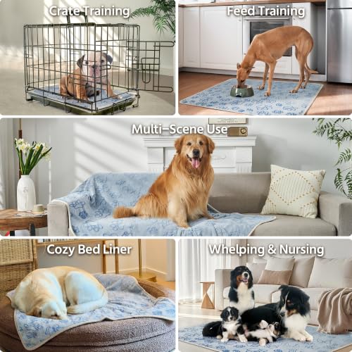 Reusable Puppy Pads, Washable Pee Pads, Leakproof 23"x 36" 2 Pack | High Absorbency Dog Training Pads, Wee Wee Pads With Waterproof Non-Slip Base For Indoor Potty, Crates, Playpen & Senior Dogs - size: 23x36(pack of 2)-Gray