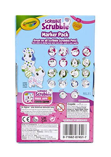 Crayola Scribble Scrubbie Pets Marker Refill & Expansion Set - 24 Washable Markers for Kids, Gifts for Girls & Boys [Amazon Exclusive] - size: Small, style: Refill Markers
