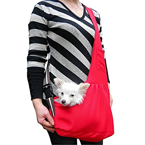 Pet Dog Puppy Cat Carrier Bag Oxford Cloth Sling Dog Doggy Cat Carrier Single Shoulder Bag-Large,Red - color: Red, size: Large