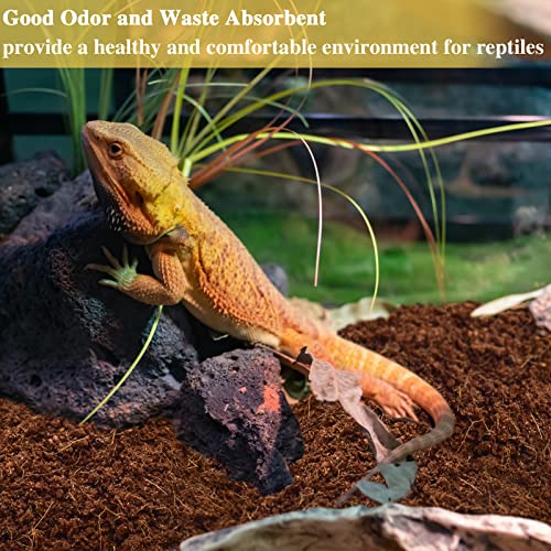 ZeeDix 2 Pack Coconut Fiber Substrate, Premium Coco Coir Reptile Substrate | 100% Coconut Husk Terrarium Bedding for Reptiles, Tortoise, Bearded Dragon, Gecko, Snake, Hermit Crabs, Frogs, Tarantula - color: 2pcs
