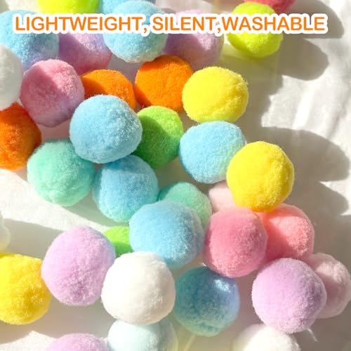 MeoHui 31Pcs Cat Ball Toy Launcher Gun,Cat Balls Fetch Toy,30Pcs Plush Fuzzy Balls Launcher Cat Toy for Cats with 1 Gun,Funny Interactive Cat Toys for Bored Indoor Adult Cats,Cute Kitten Kitty Toys